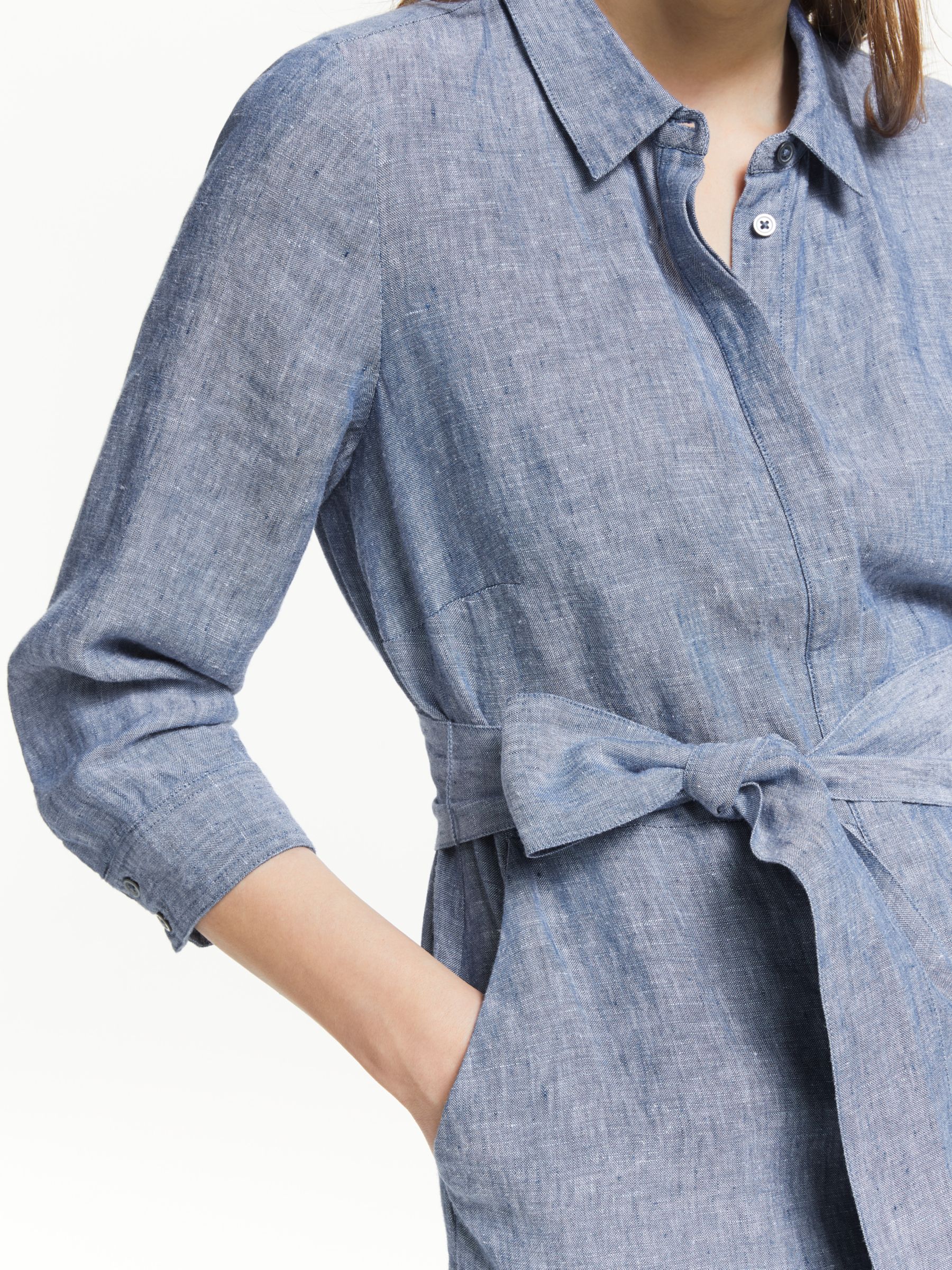 boden freya linen shirt dress