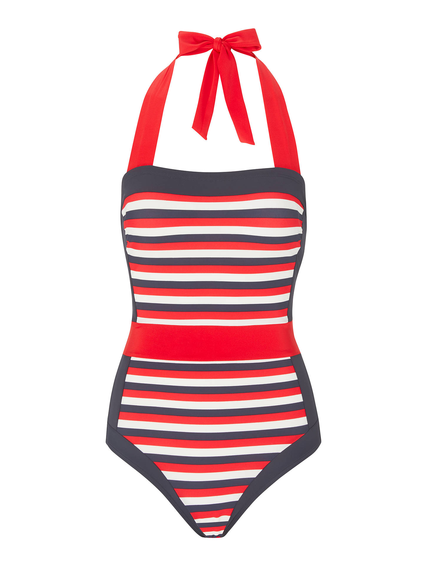 Boden Santorini Swimsuit, Red/Navy at John Lewis & Partners