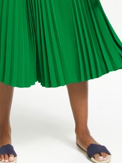 Kristen pleated skirt shop - highland green