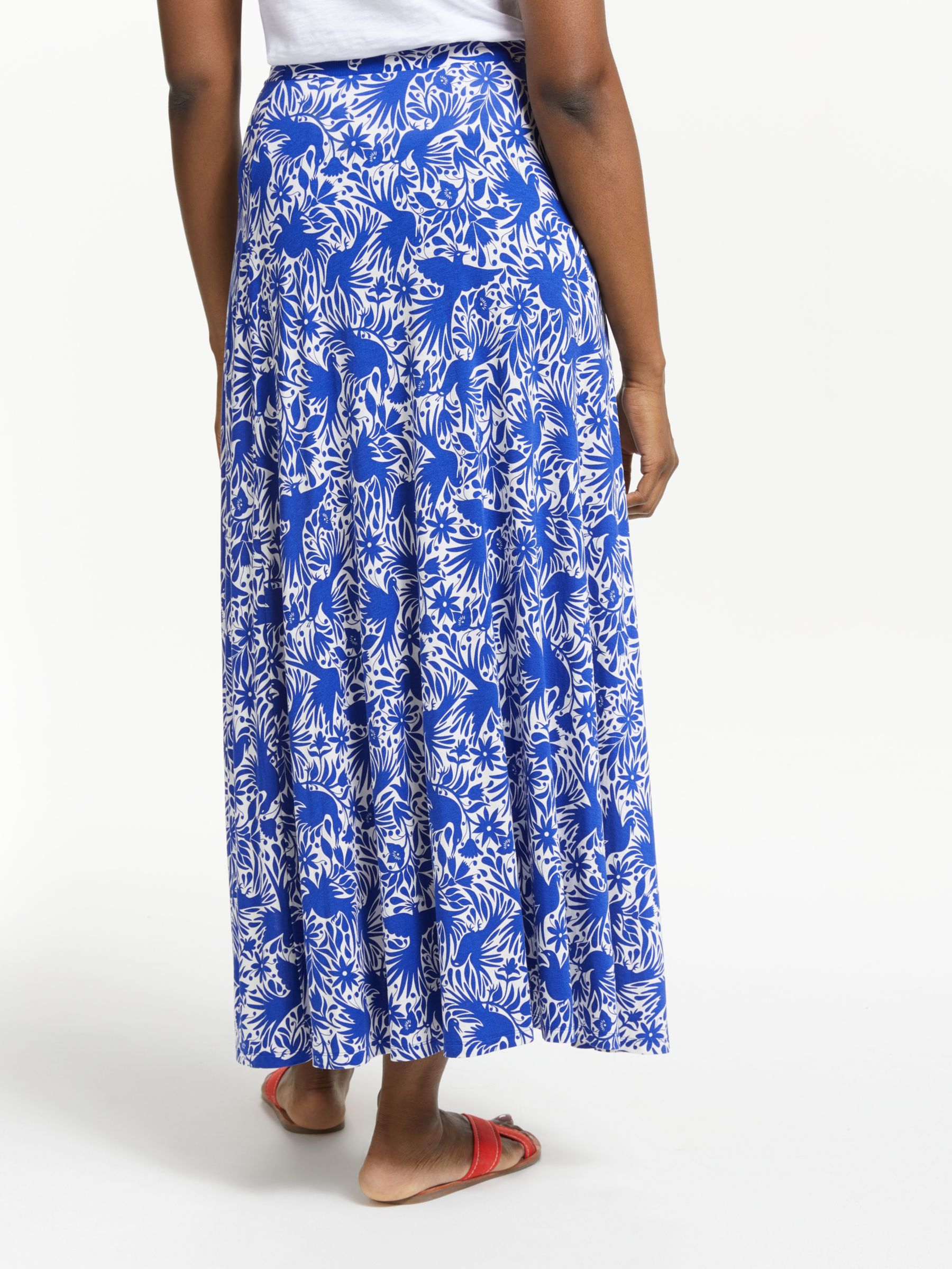 Boden Albany Jersey Skirt, Lapis Bird Ottomi