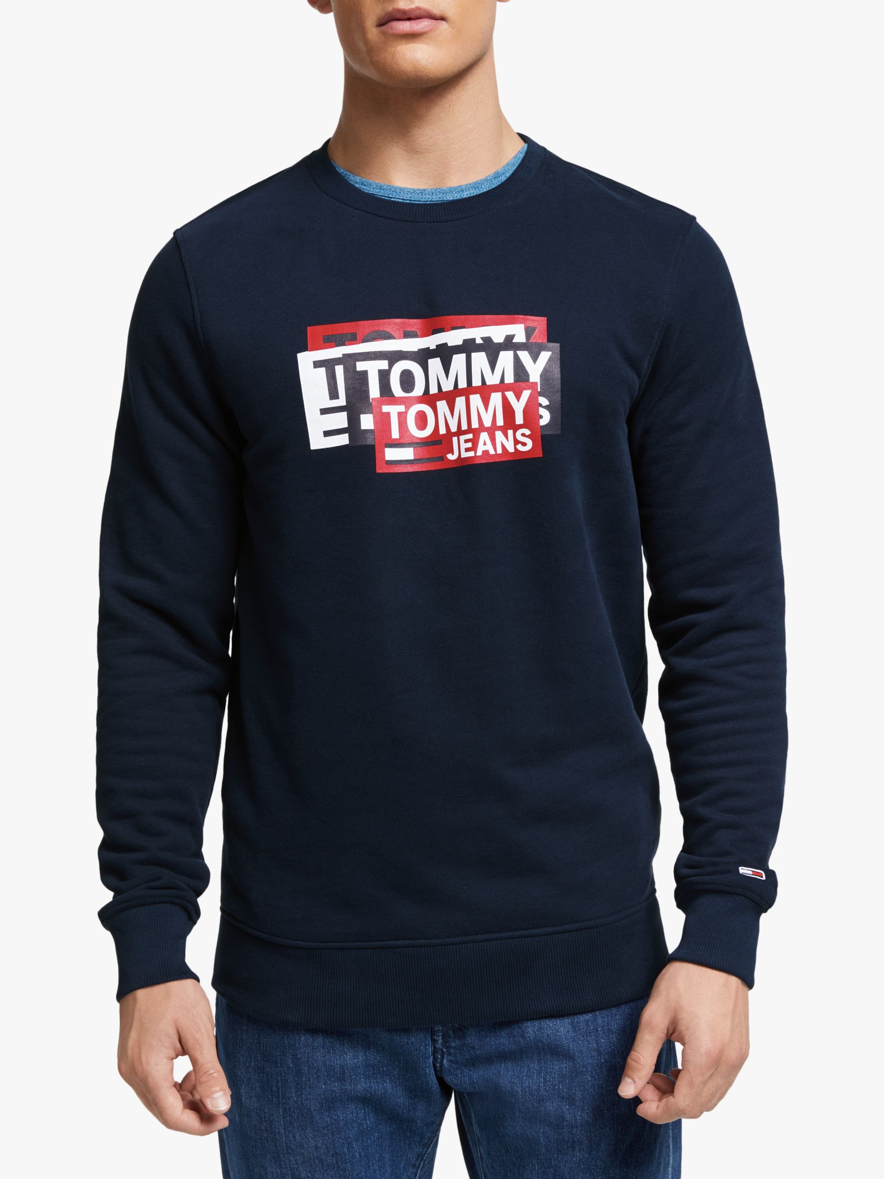 tommy jeans corp logo pullover hoodie