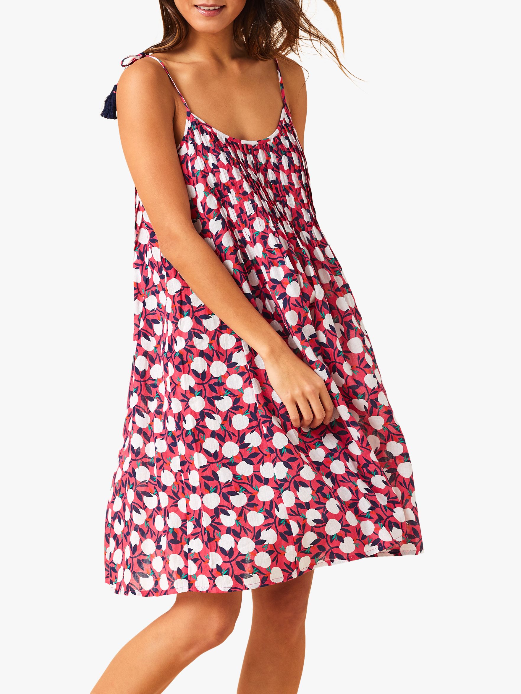 White Stuff Cotton Beach Dress Carnival Pink At John Lewis