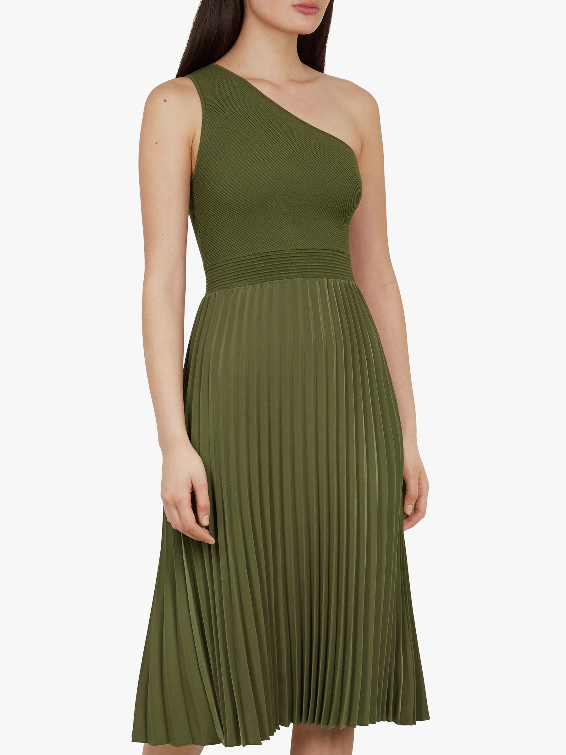 ted baker green pleated dress