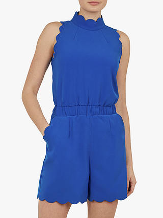 Ted Baker Layley Scalloped Playsuit, Bright Blue