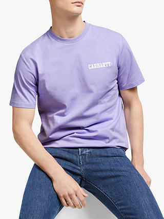 Carhartt WIP College Script T-Shirt, Soft Lavender/White