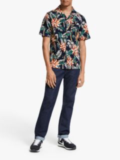 Penfield Gonzales Floral Shirt, Navy, S