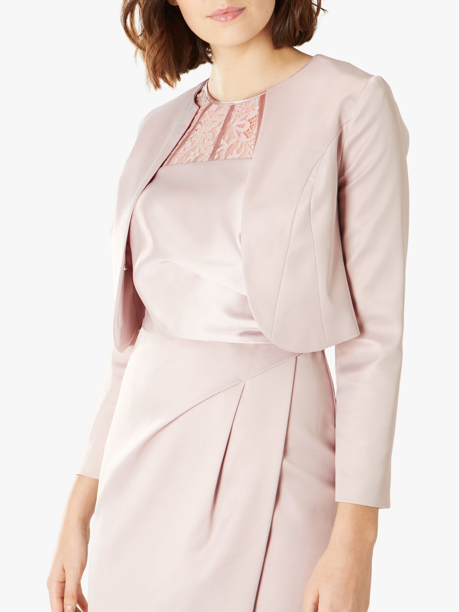 Coast Lucy Satin Jacket Oyster At John Lewis Partners