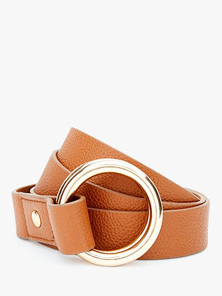 Mint Velvet Tan Leather Ring Belt, Brown