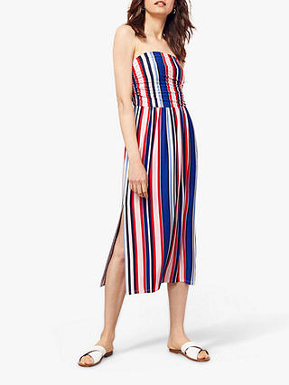 Oasis Emily Bandeau Stripe Dress, Multi