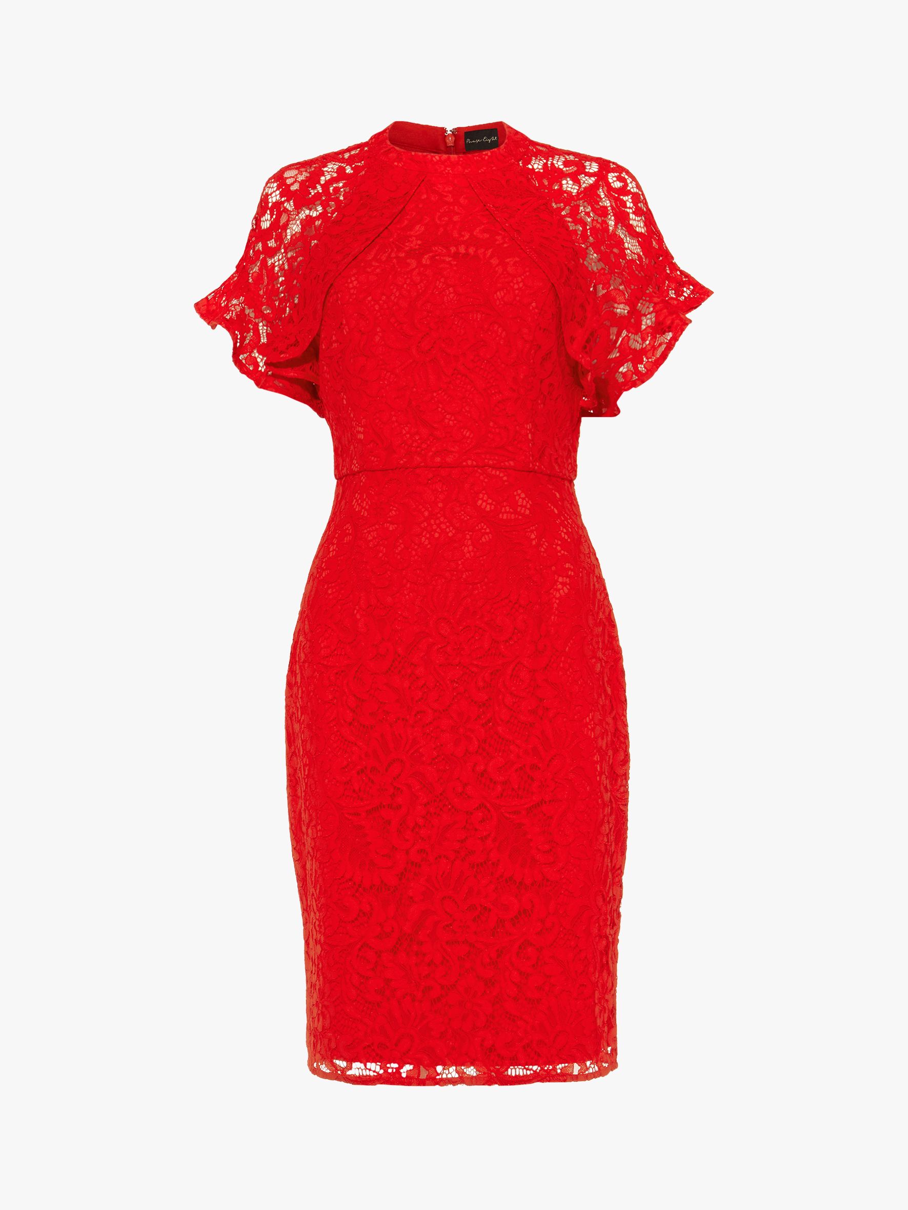 Phase Eight Luisa Lace Dress, Red