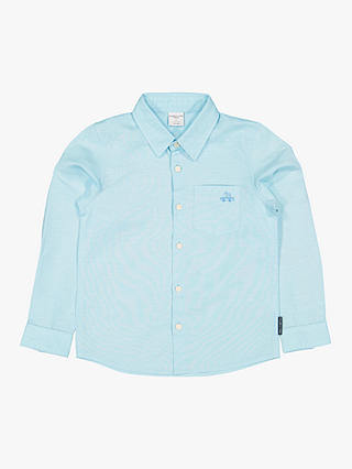 Polarn O. Pyret Children's Linen Shirt, Blue