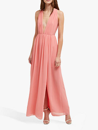 French Connection Aster Halterneck Maxi Dress, Pink Whip