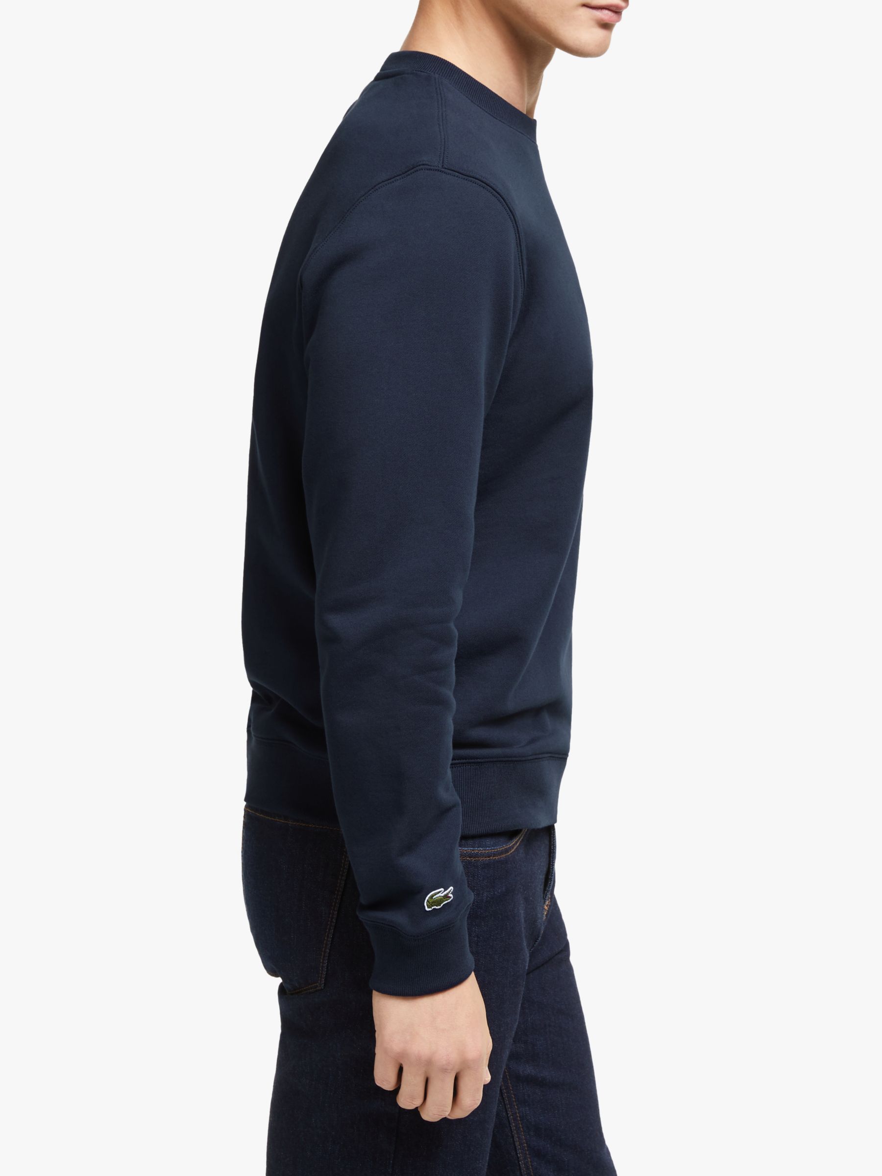 lacoste tonal tape crew sweatshirt