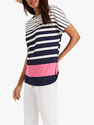 Phase Eight Stacy Stripe Top, Navy