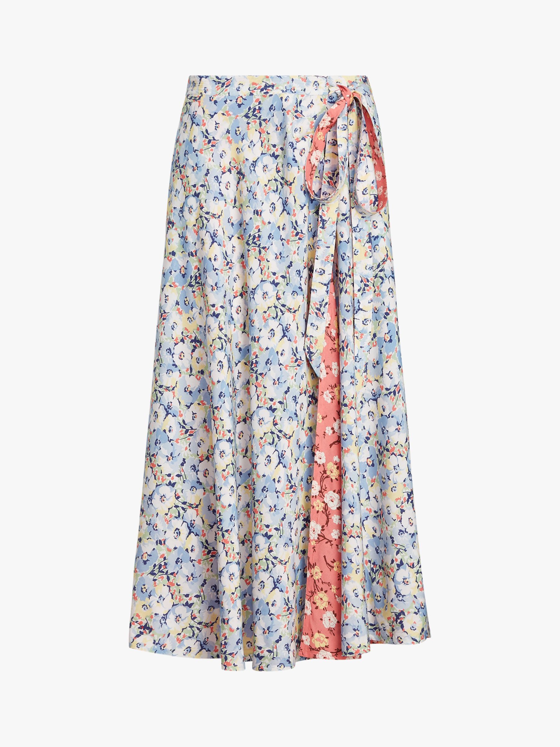 Polo Ralph Lauren Reversible Floral Print Maxi Skirt, Blush/Multi