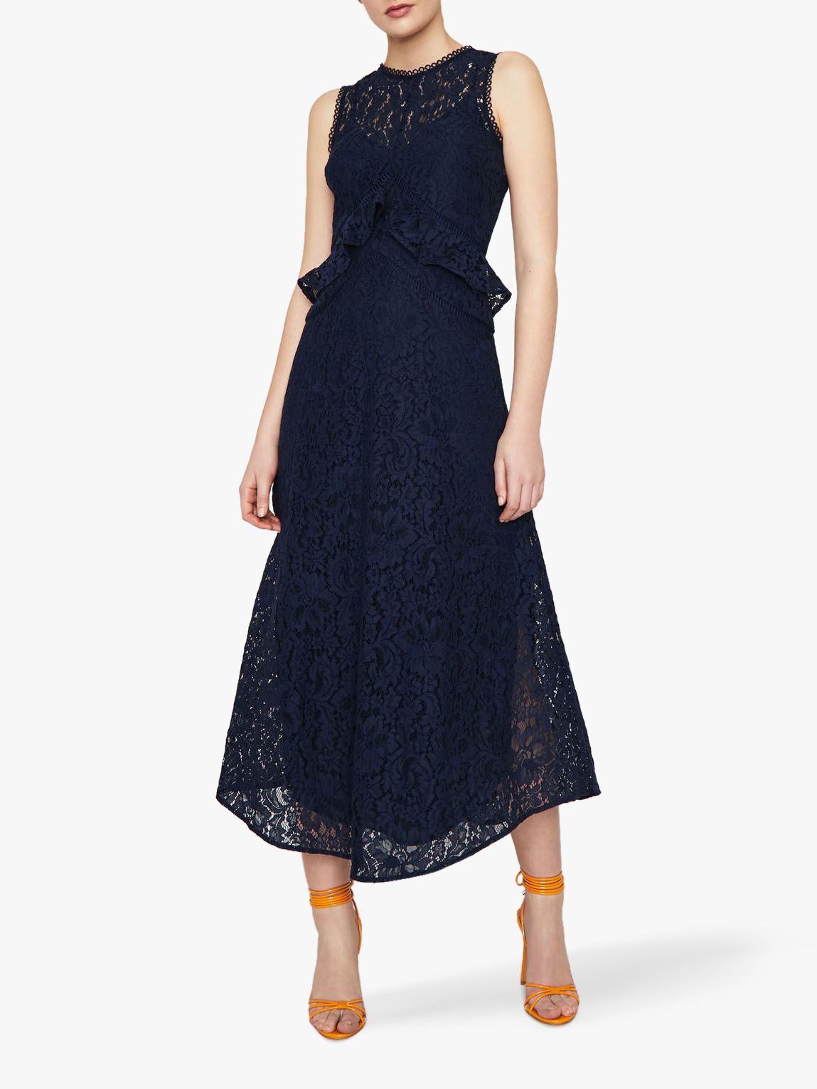 warehouse blue lace dress