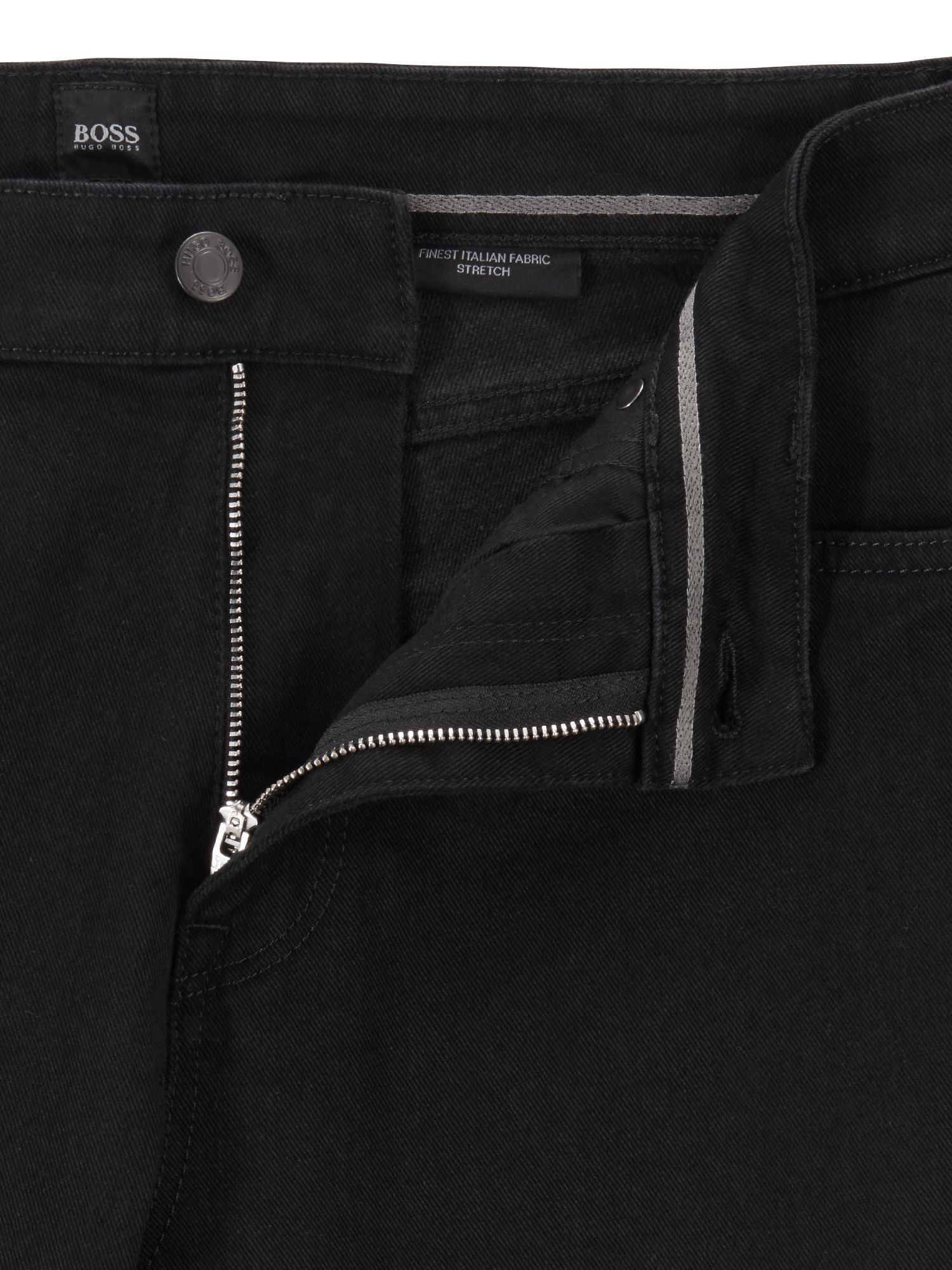 BOSS Maine Regular Fit Jeans, Black John Lewis & Partners