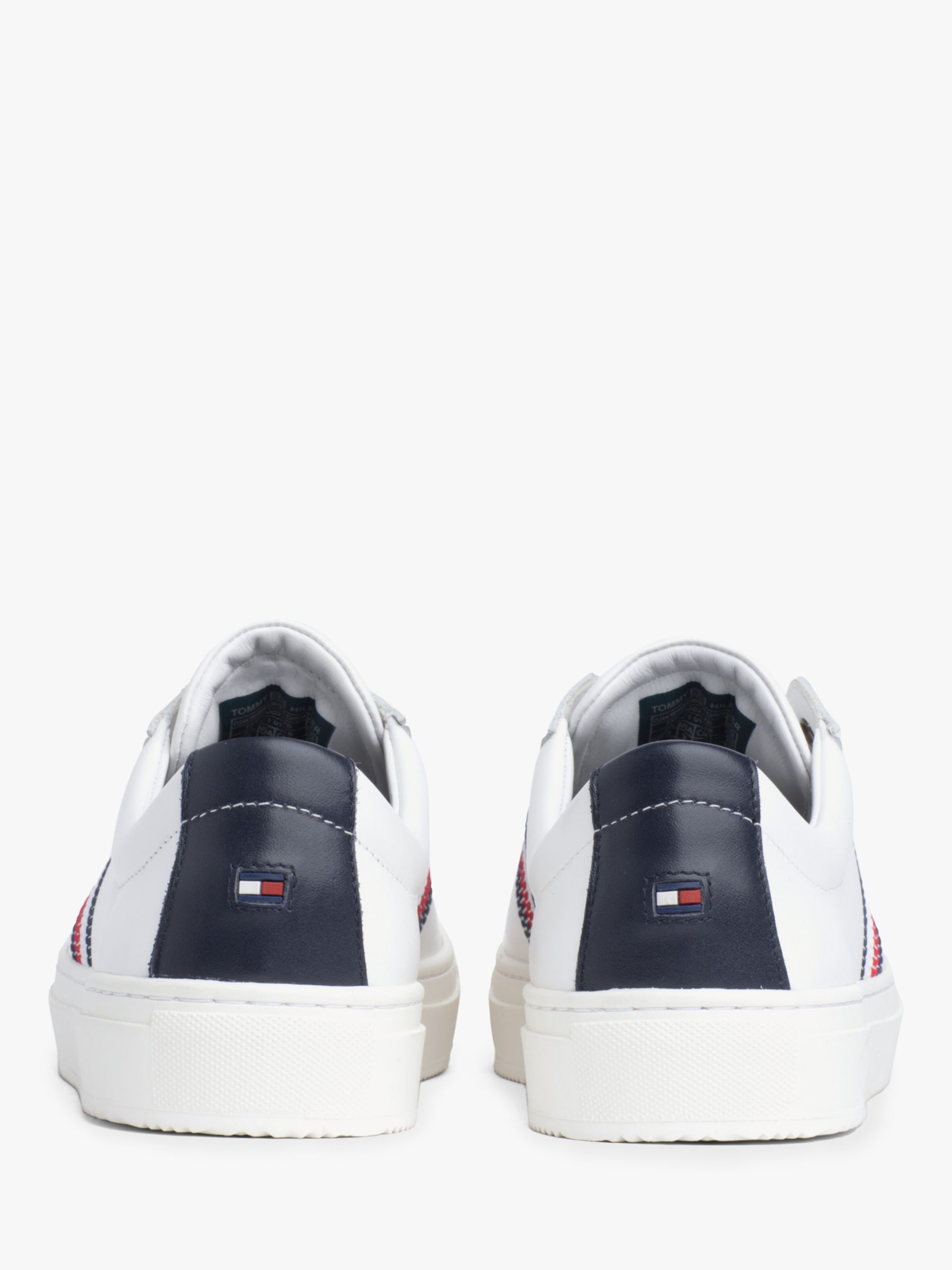 Tommy Hilfiger Clean Premium Corporate Cupsole Leather Trainers, White