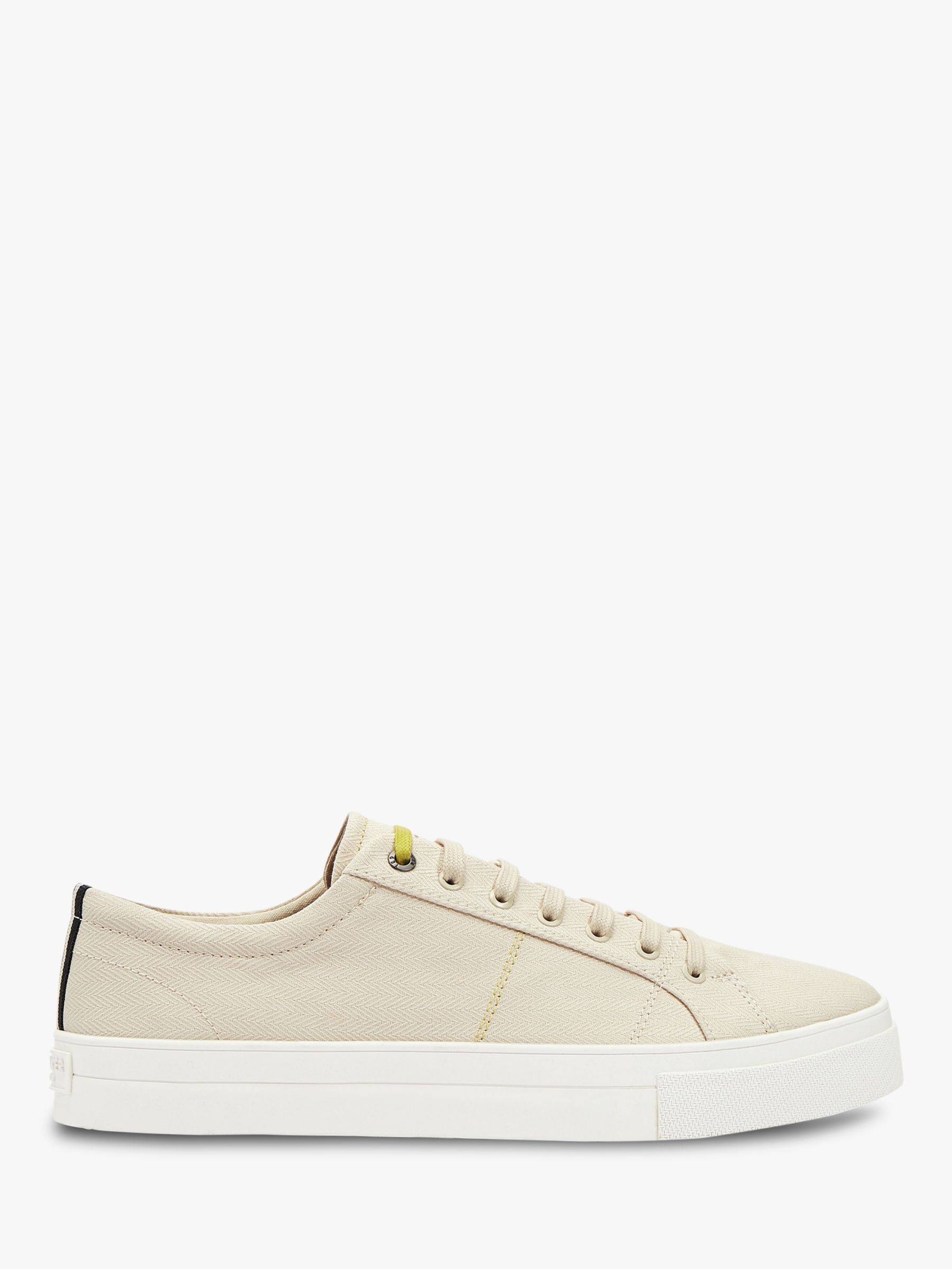 Ted Baker Eshron Canvas Plimsoll Trainers, White