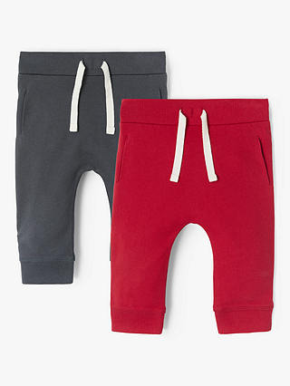 John Lewis & Partners Baby Joggers, Pack of 2, Red/Grey