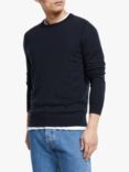 John Lewis Extra Fine Merino Wool Crew Neck Jumper, Navy