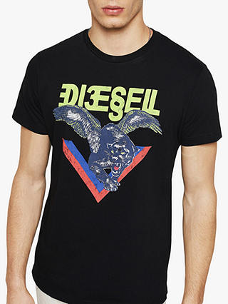 Diesel T-Diego Division Graphic T-Shirt, Black/Logo
