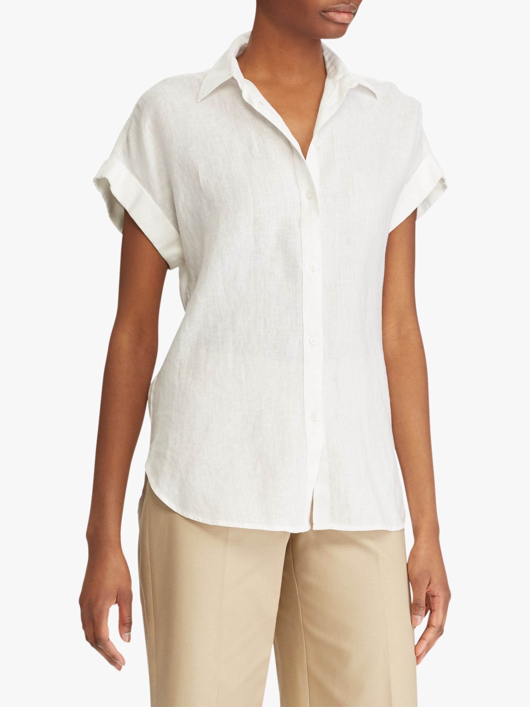ralph lauren short sleeve linen shirt