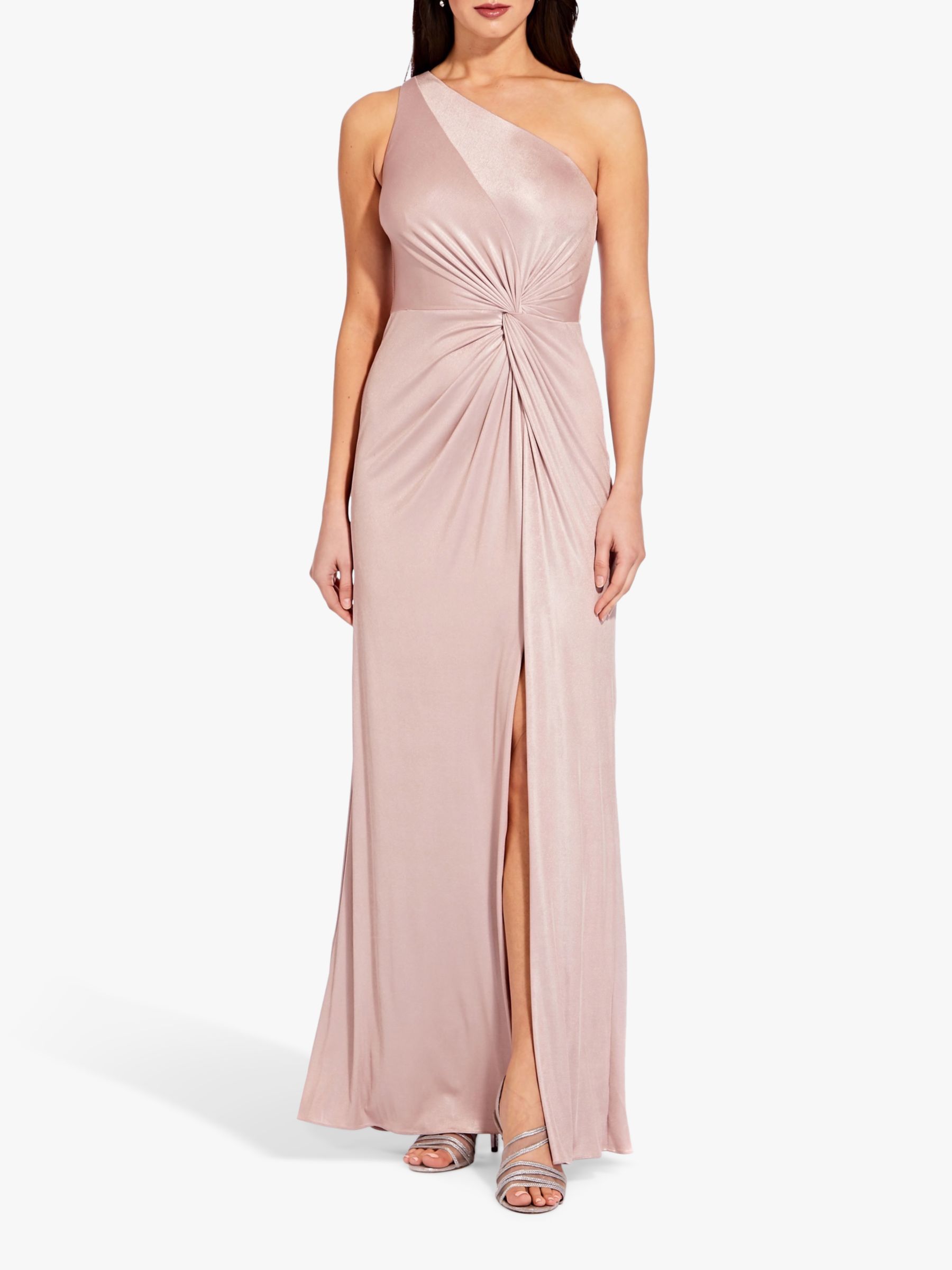 Adrianna Papell Foil Long Jersey Dress, Dusted Petal