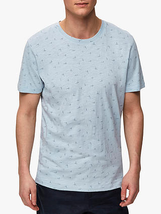 SELECTED HOMME Oliver Abstract Print T-Shirt, Skyway