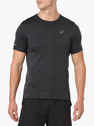 ASICS Seamless Short Sleeve Running T-Shirt, Dark Grey