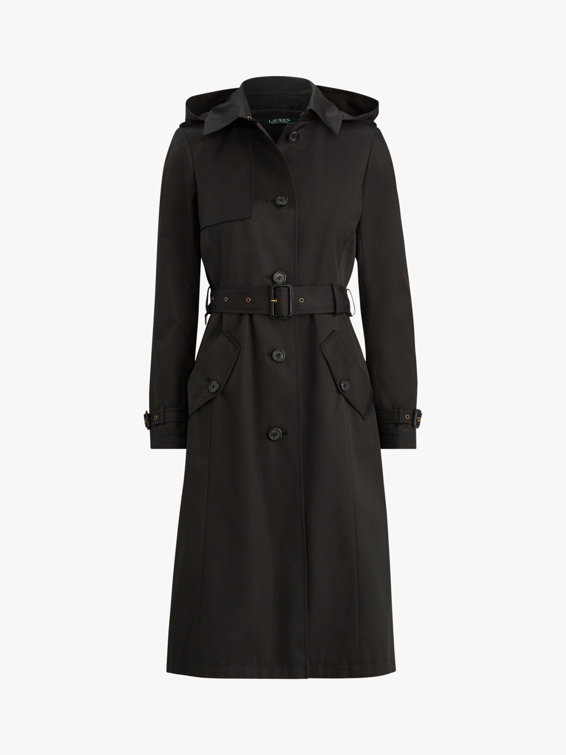 ralph lauren black trench coat