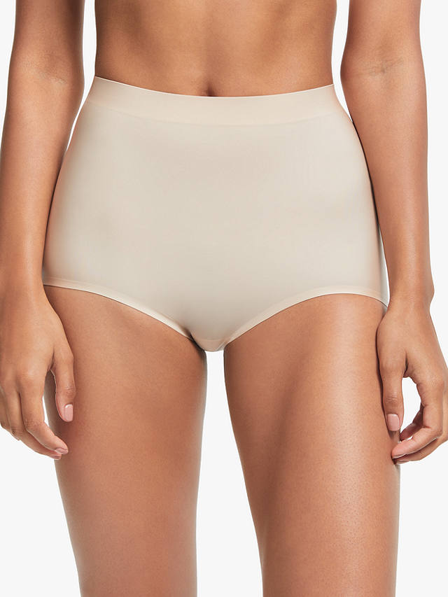 John Lewis Tessa Bonded High Waist Briefs, Almond