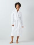 John Lewis Spa Waffle Robe, White, White