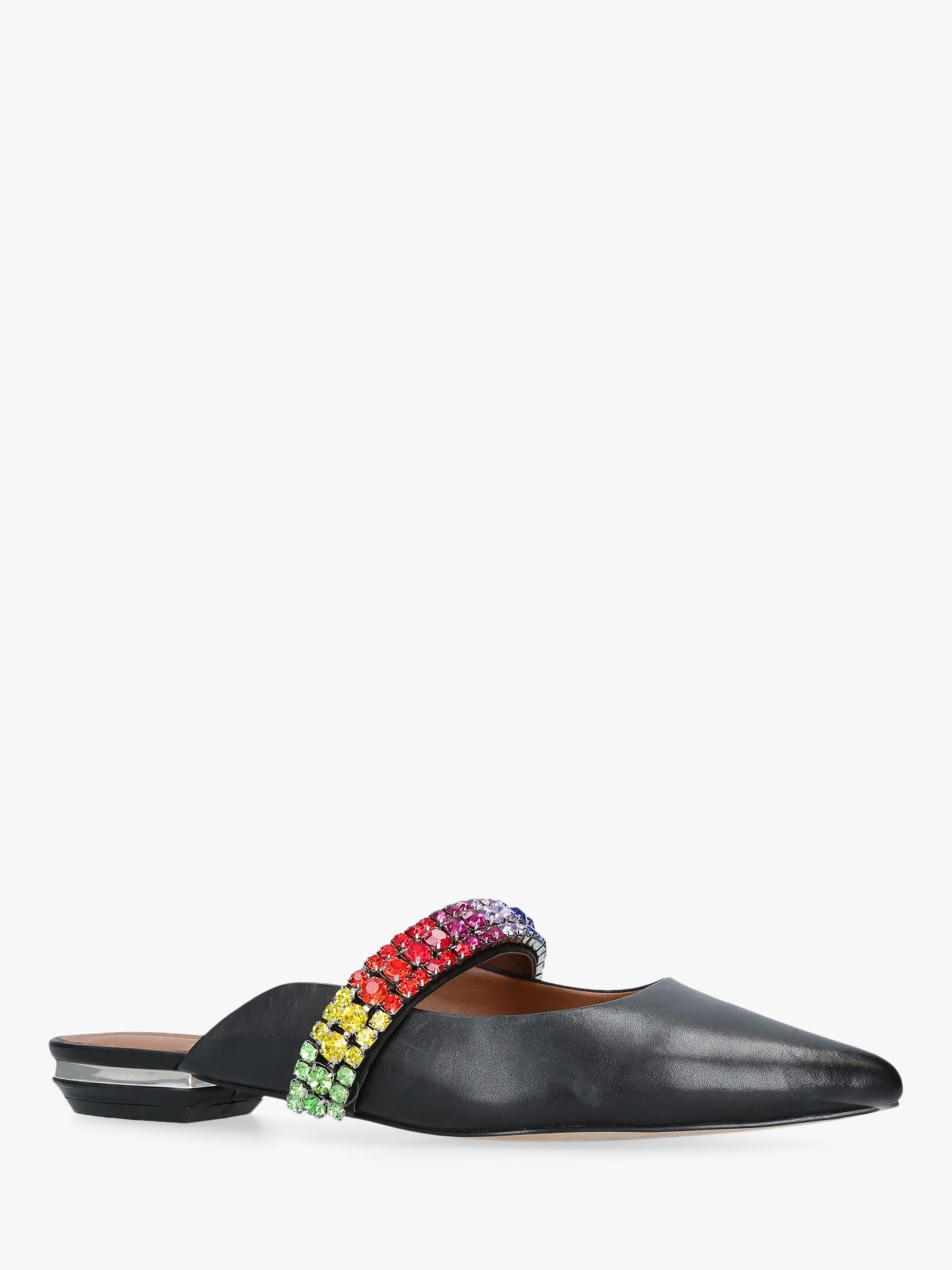 Kurt Geiger London Princely Leather Embellished Mules, Black