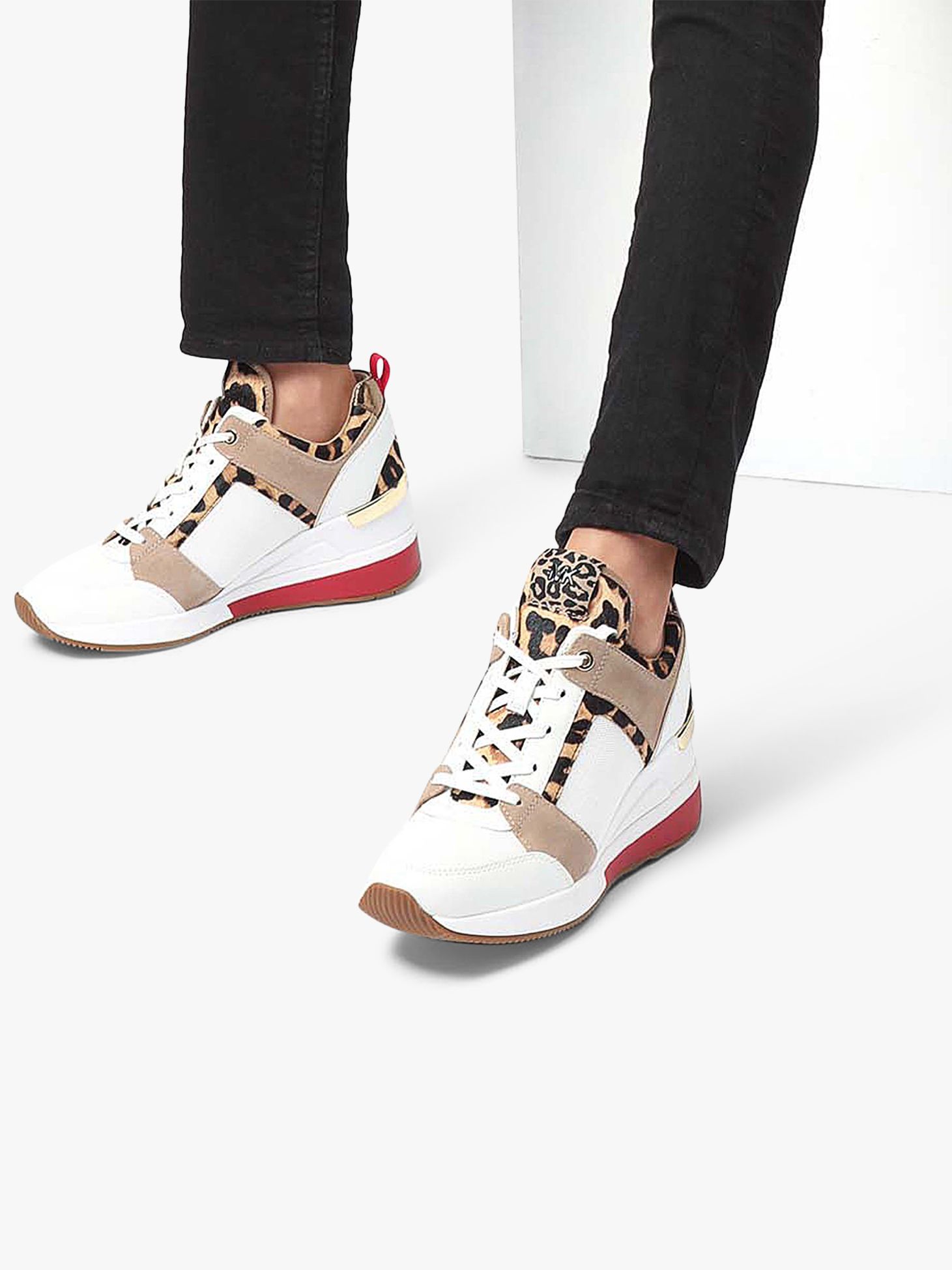 georgie woven leather trainer