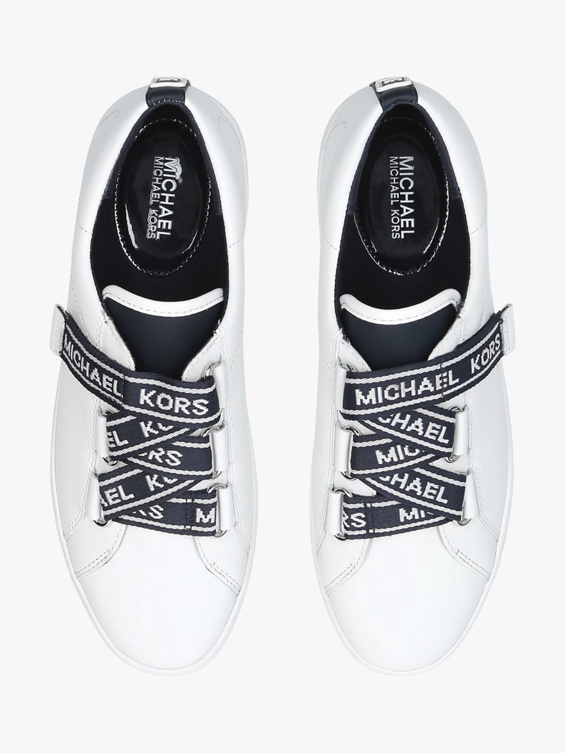 michael kors casey logo tape leather sneaker