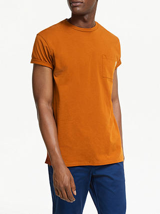 Scotch & Soda Classic Cotton Crew Neck T-Shirt, Burned Orange