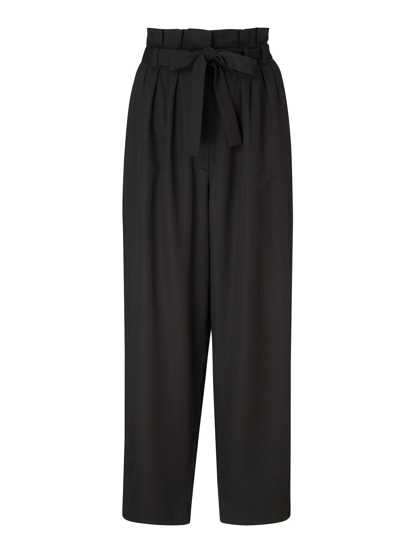 ARMEDANGELS Timeaa Tie Waist Trousers, Black at John Lewis & Partners