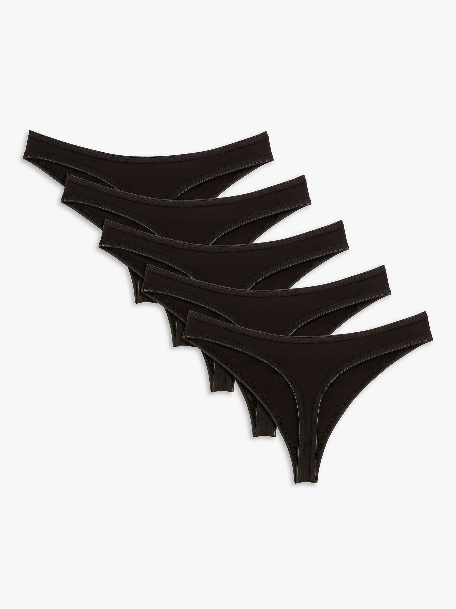 Buy John Lewis ANYDAY Microfibre Thong, Pack of 5 Online at johnlewis.com