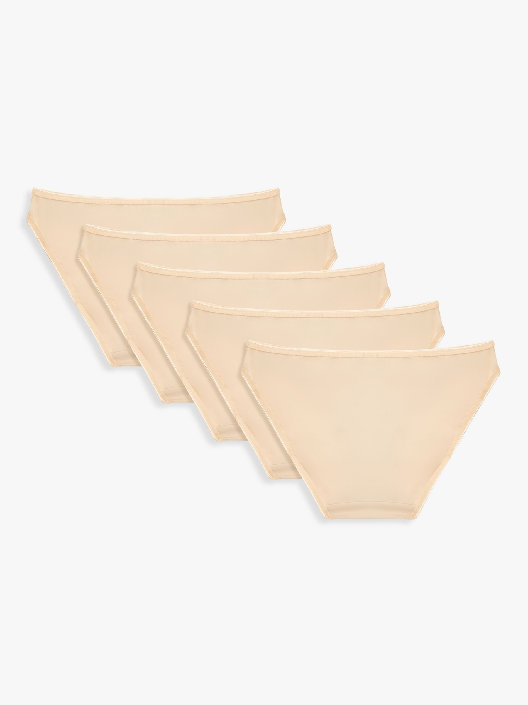John Lewis ANYDAY Microfibre Short Knickers, Pack of 5, Natural at John  Lewis & Partners