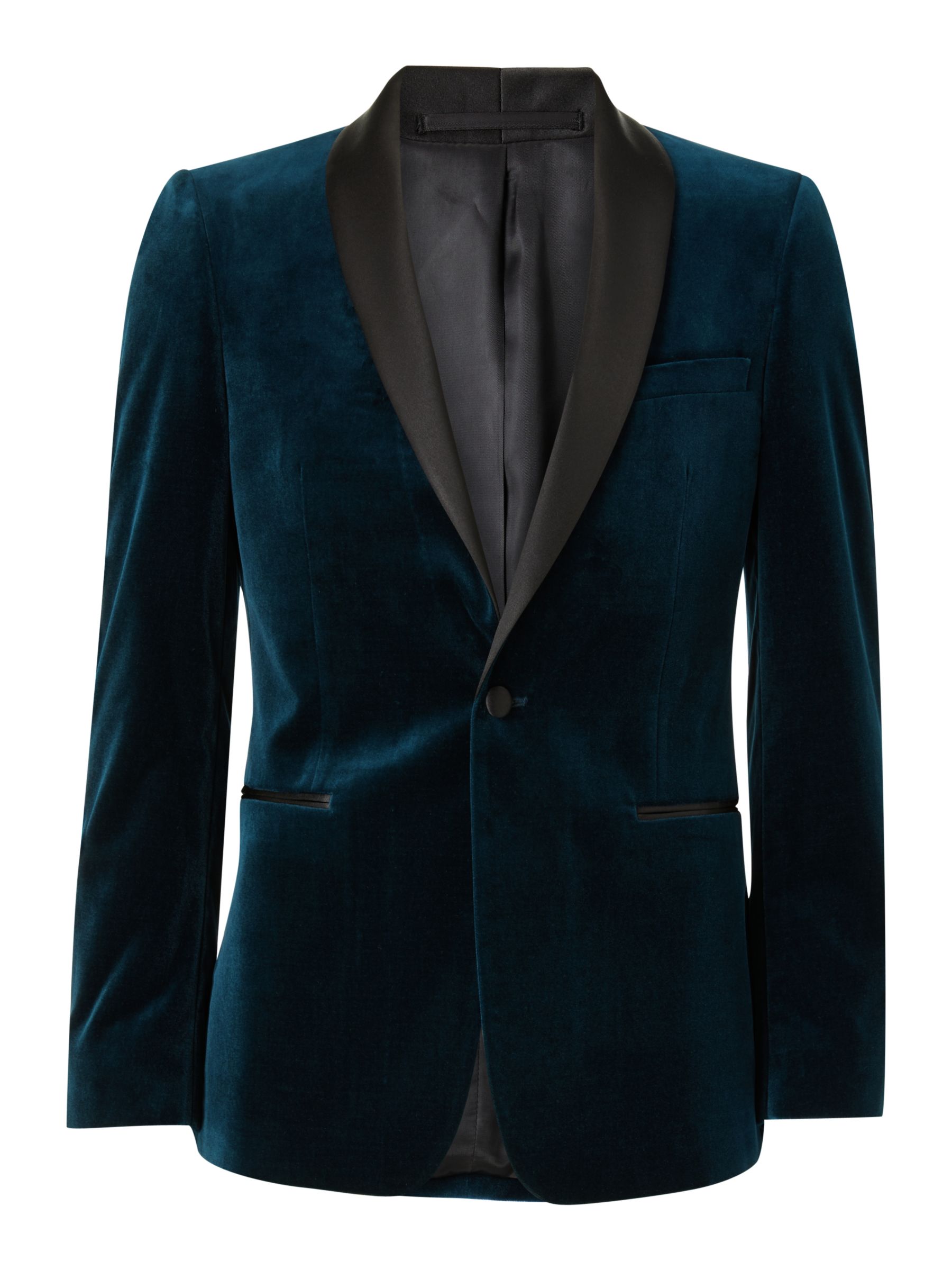 John Lewis & Partners Italian Velvet Shawl Lapel Slim Fit Dress Suit ...