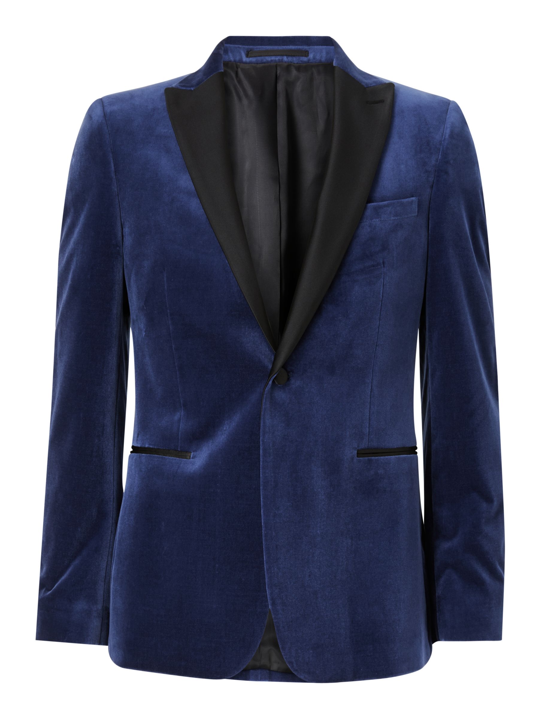 John Lewis & Partners Italian Velvet Peak Lapel Slim Fit Dress Suit ...