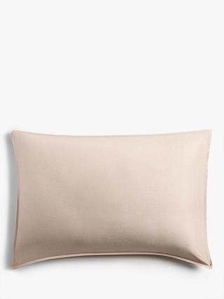 John Lewis & Partners 100% Linen Standard Pillowcase, Blush Pink