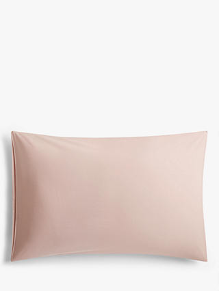 ANYDAY John Lewis & Partners Easy Care 200 Thread Count Polycotton Standard Pillowcase, Blush Pink