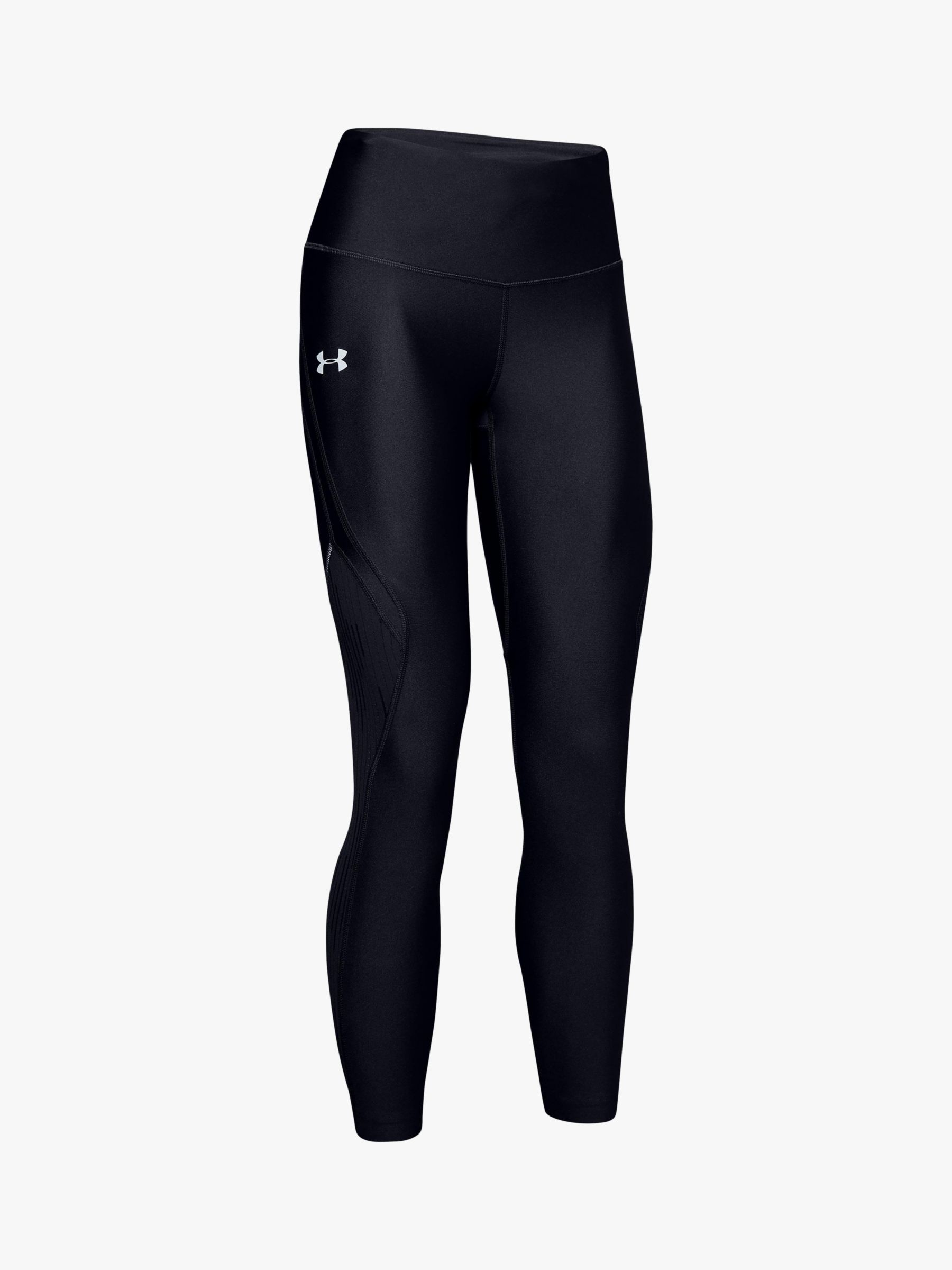 Under Armour Fly Fast Glare Raised Thread Cropped Running Tights, Black