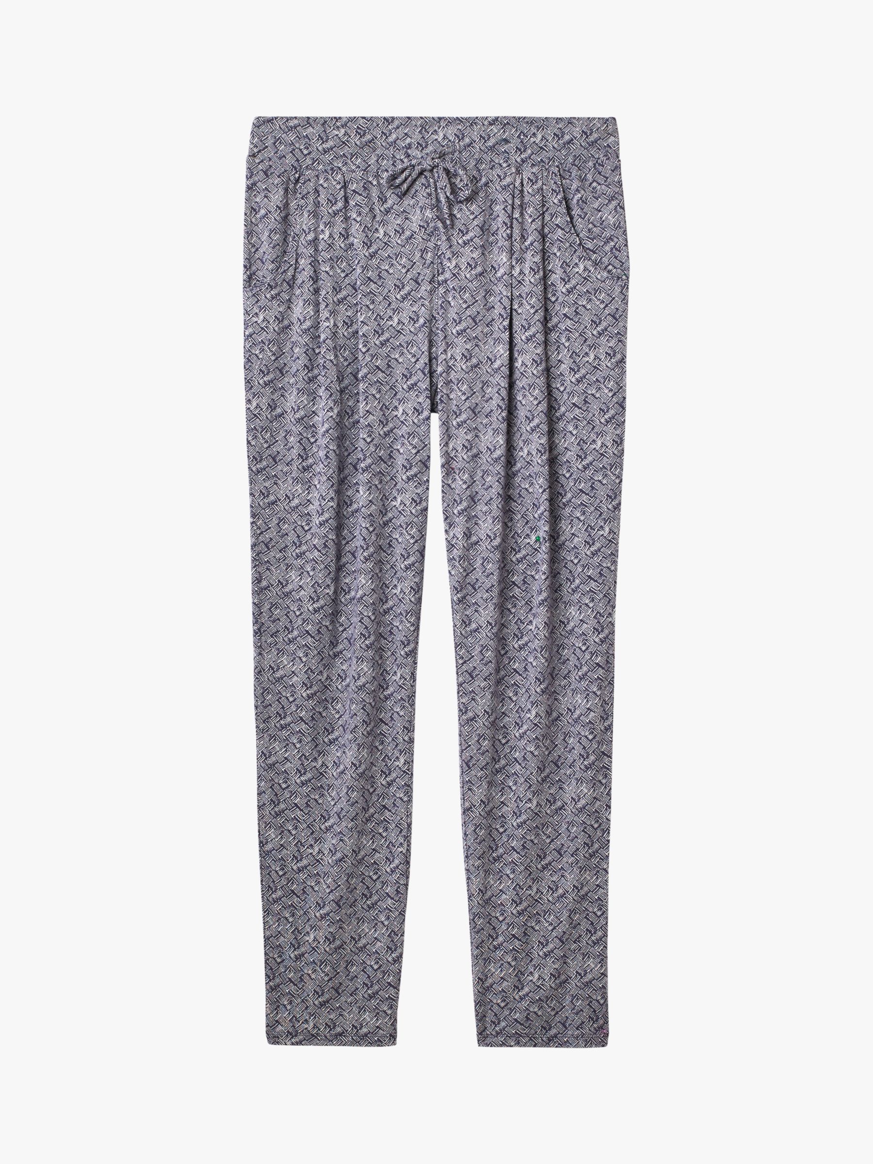 White Stuff Katie Jersey Printed Trousers, Grey at John Lewis & Partners