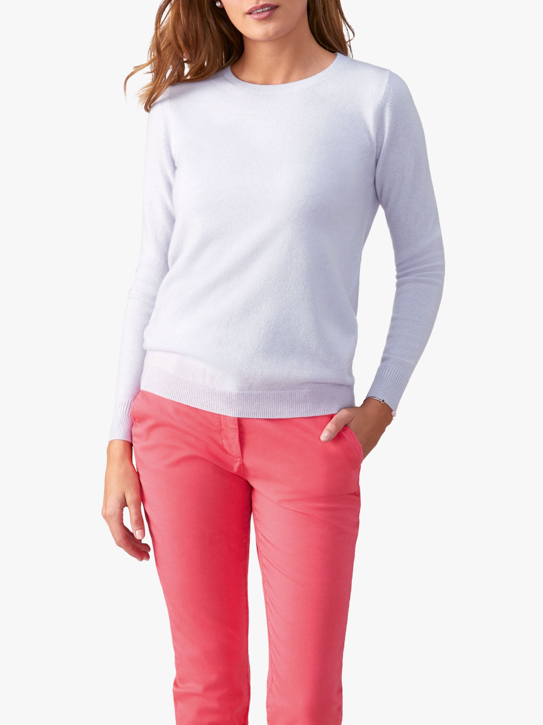 Pure Collection Straight Fit Crew Neck Cashmere Jumper