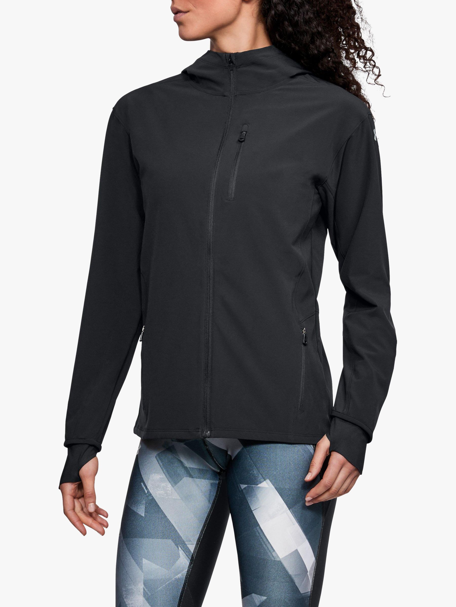 Under Armour Outrun The Storm Women's Running Jacket, Black/Reflective