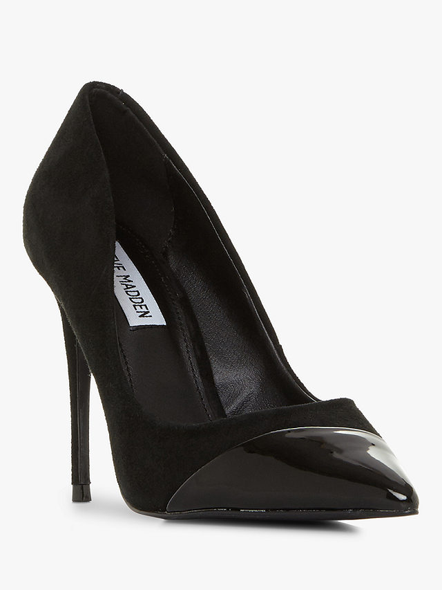 Steve Madden Dalia Stiletto Heel Court Shoes, Black Suede, 3