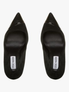 Steve Madden Dalia Stiletto Heel Court Shoes, Black Suede, 3